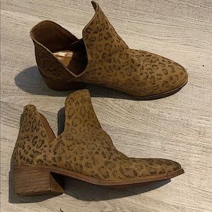 Coconut’s suede leather cheetah bootie